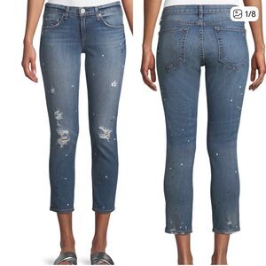 rag & bone slim Dre in paint splattered destroyed lucky size 31 brand new no tag